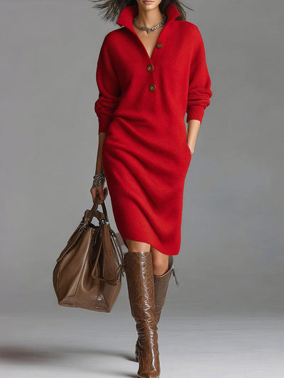 Vida™ - Langes Casual-Kleid mit langen Ärmeln