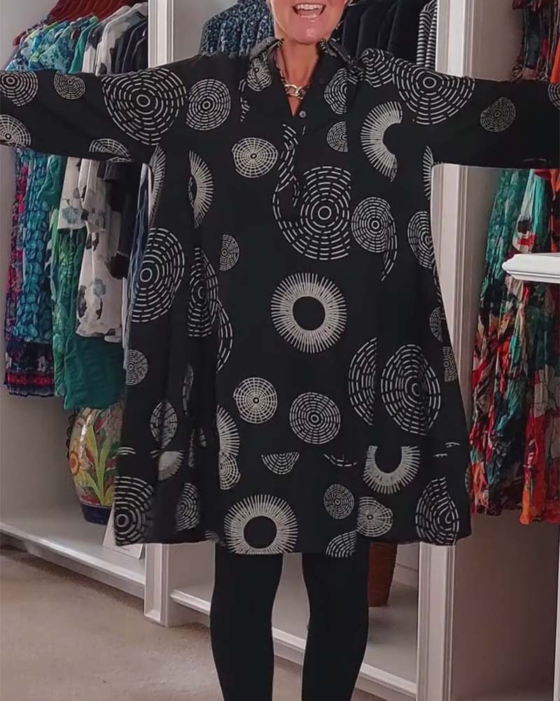 Mackenzie™ - Lässiges Kleid mit geometrischem Druck
