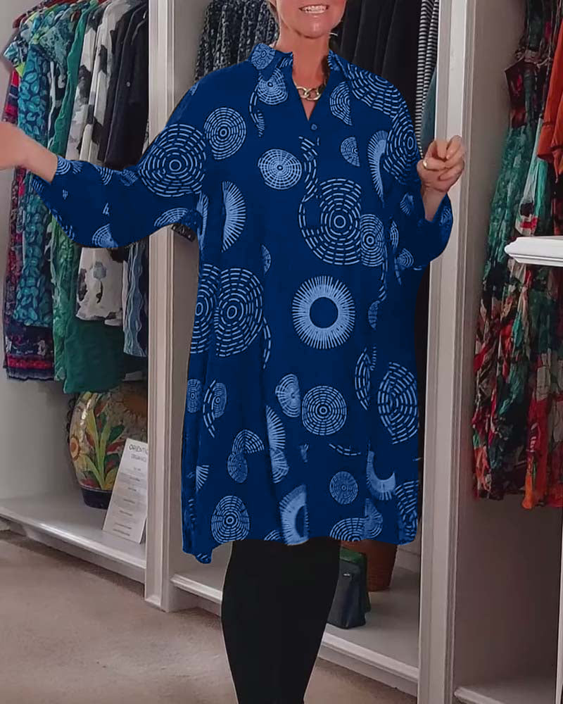 Mackenzie™ - Lässiges Kleid mit geometrischem Druck