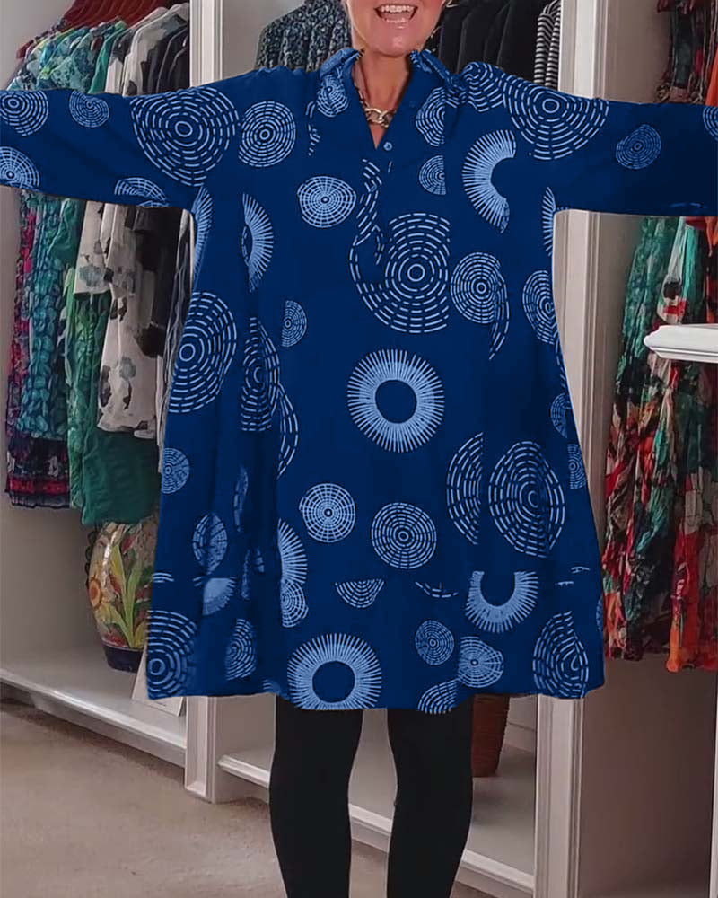 Mackenzie™ - Lässiges Kleid mit geometrischem Druck