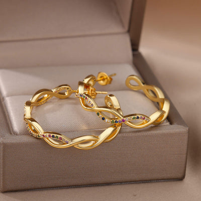 Julenyssa | Wellenohrringe 18K Gold