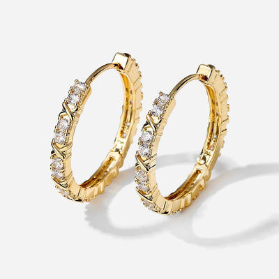 Aurelisse | Zirkonia Kreuzohrringe 18K Gold