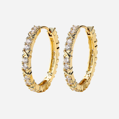 Aurelisse | Zirkonia Kreuzohrringe 18K Gold
