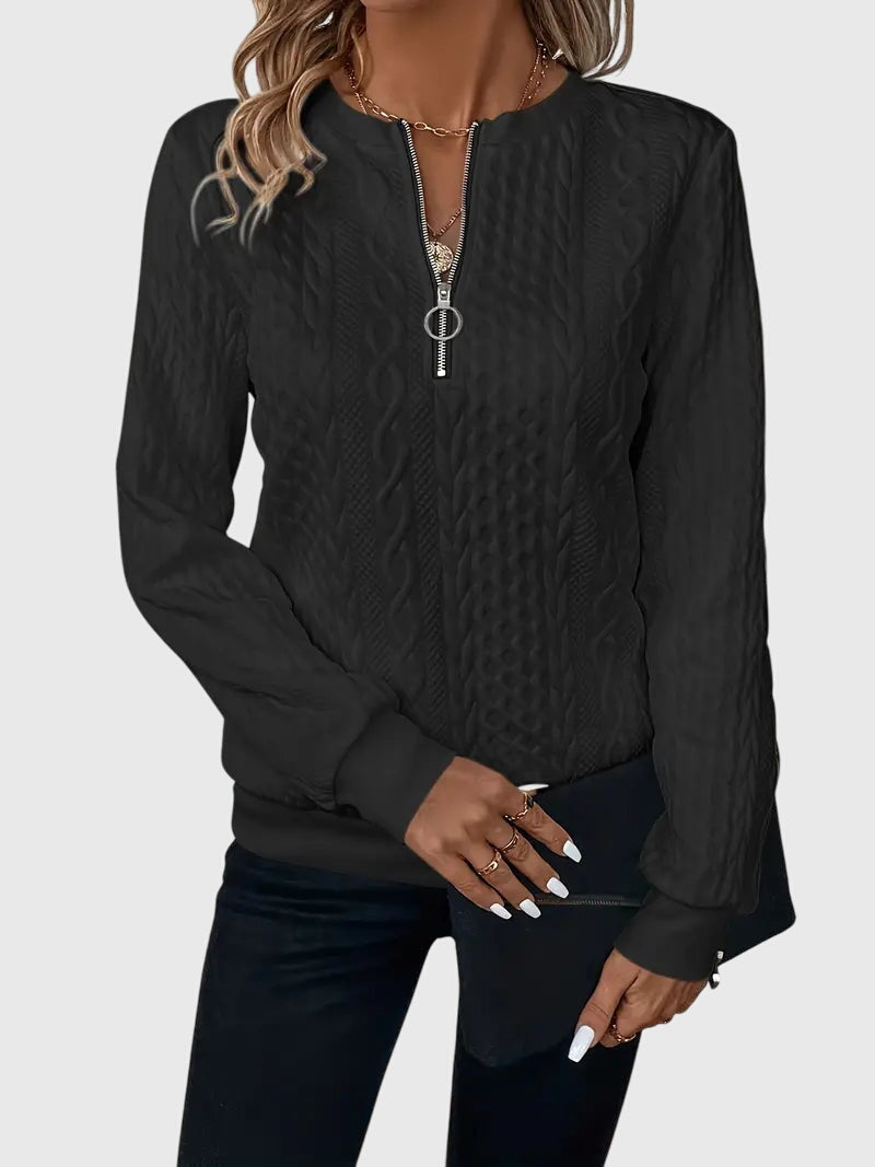 Nora™ | Sweater mit Reißverschluss