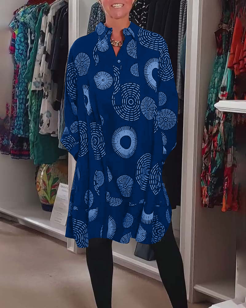Mackenzie™ - Lässiges Kleid mit geometrischem Druck