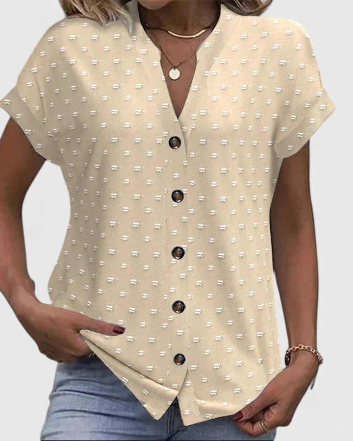 Miles | Bequemes V-Ausschnitt-Shirt