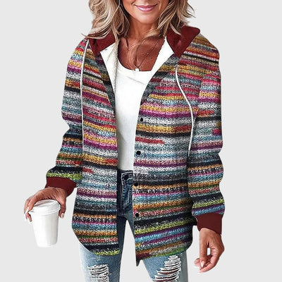 Martina™ | Damen Mesh-Knopfverschluss-Jacke