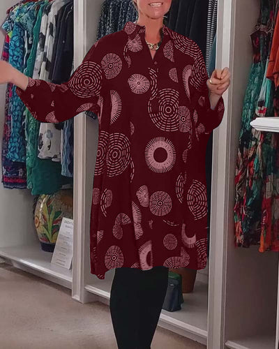 Mackenzie™ - Lässiges Kleid mit geometrischem Druck