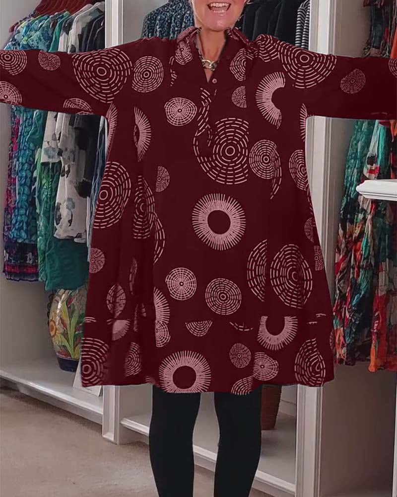 Mackenzie™ - Lässiges Kleid mit geometrischem Druck
