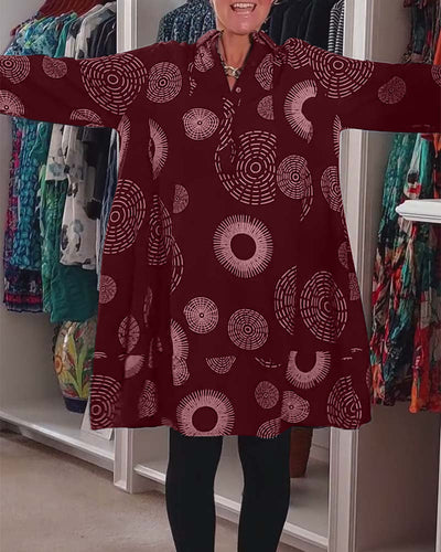 Mackenzie™ - Lässiges Kleid mit geometrischem Druck