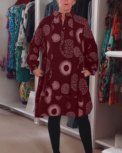 Mackenzie™ - Lässiges Kleid mit geometrischem Druck
