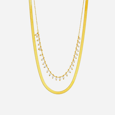 Marizanne | Luxus Schlangen Choker & Perlen Schmuckset 18K Gold