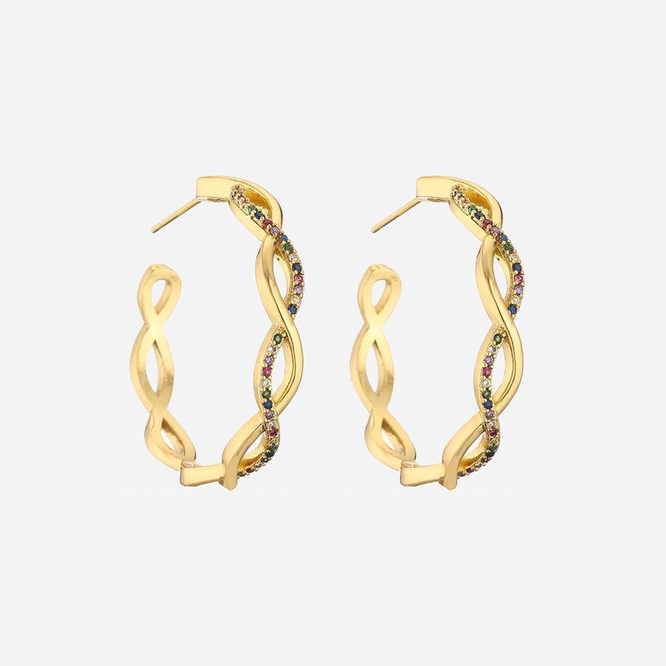 Julenyssa | Wellenohrringe 18K Gold