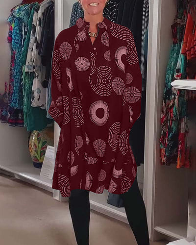 Mackenzie™ - Lässiges Kleid mit geometrischem Druck