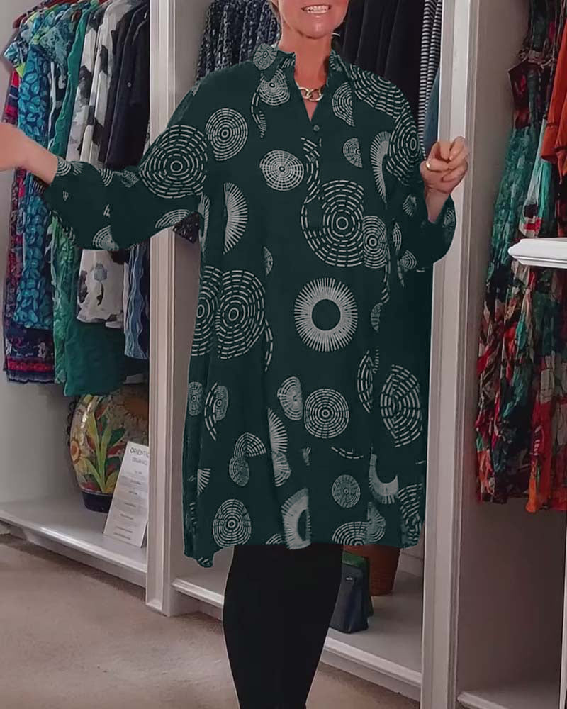 Mackenzie™ - Lässiges Kleid mit geometrischem Druck