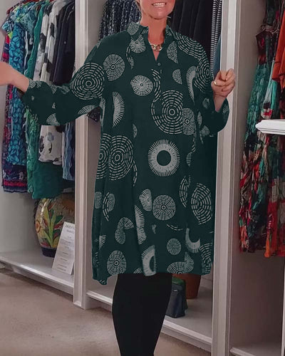 Mackenzie™ - Lässiges Kleid mit geometrischem Druck