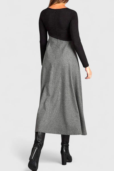 Janet | Elegantes Maxikleid mit langen Ärmeln