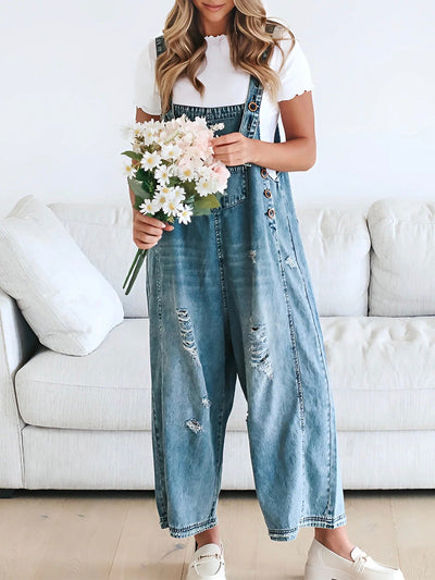 Tabitha™ - Verwaschene Denim-Latzhose
