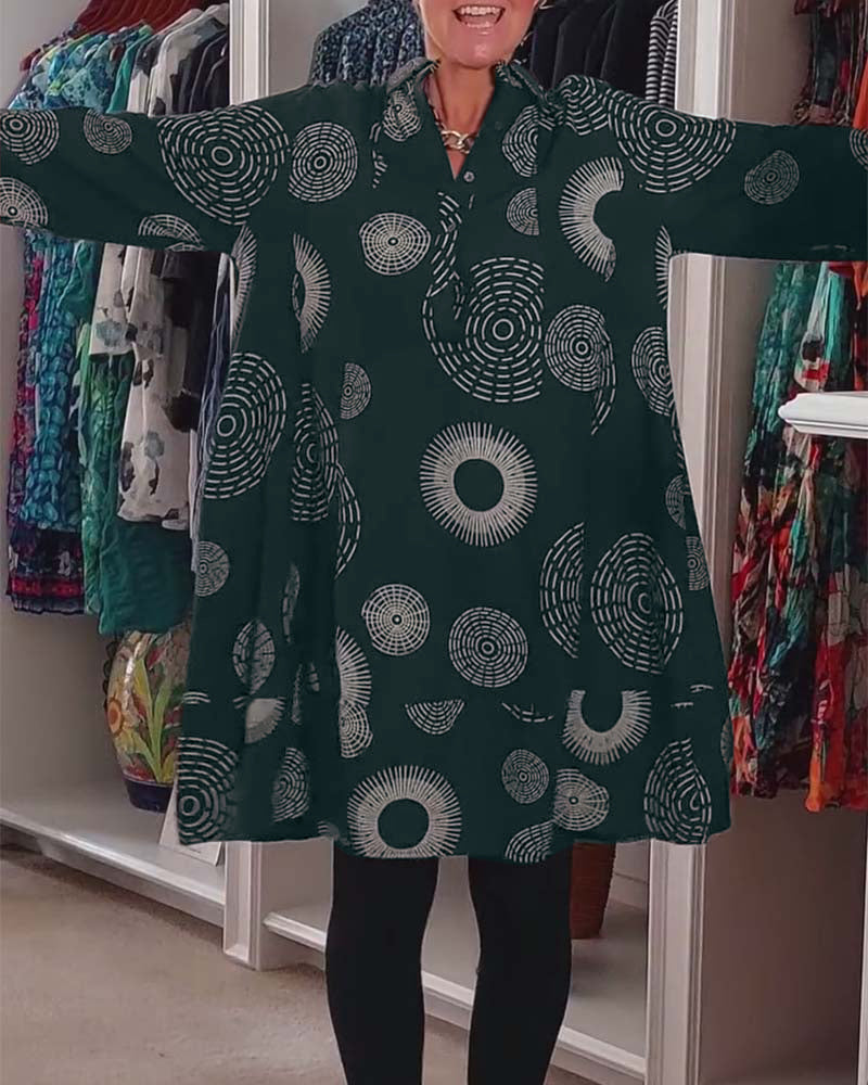 Mackenzie™ - Lässiges Kleid mit geometrischem Druck