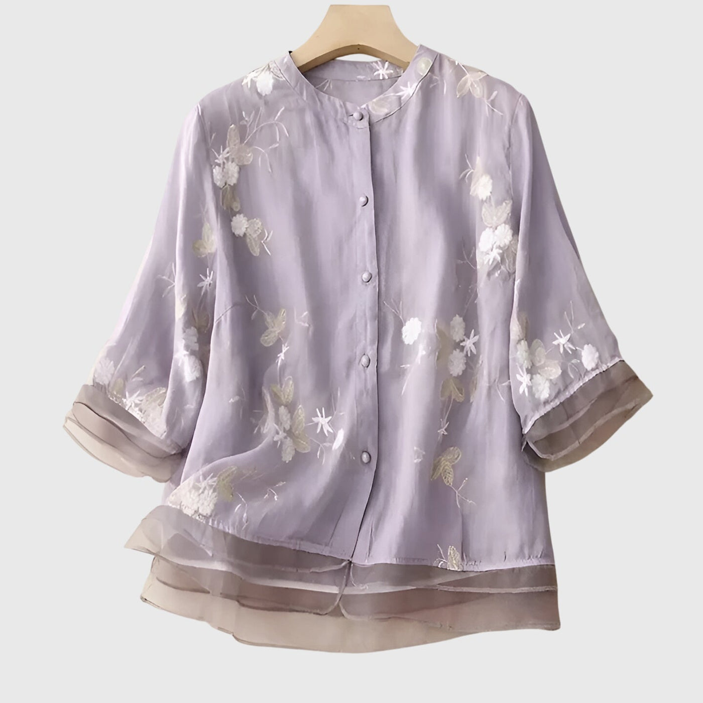 Nellie™ | Elegantes Top mit Bestickten Blumen