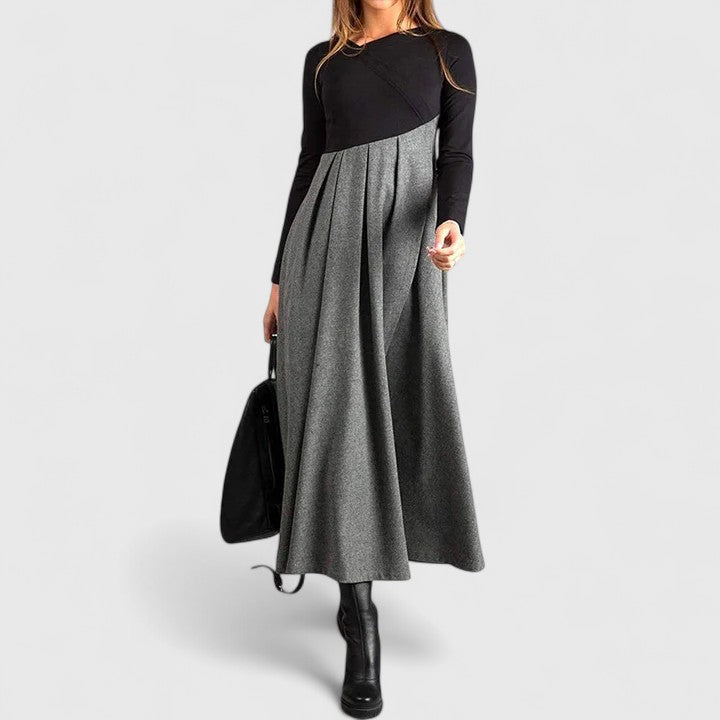 Janet | Elegantes Maxikleid mit langen Ärmeln