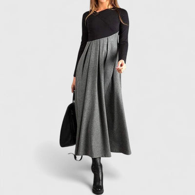 Janet | Elegantes Maxikleid mit langen Ärmeln