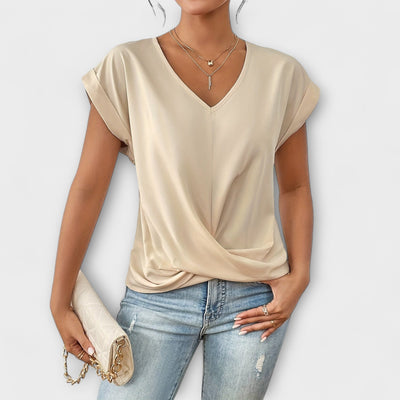Carlinda | Elegantes V-Ausschnitt-Top