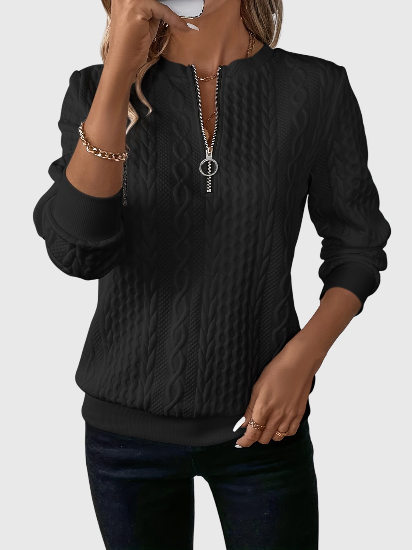 Nora™ | Sweater mit Reißverschluss