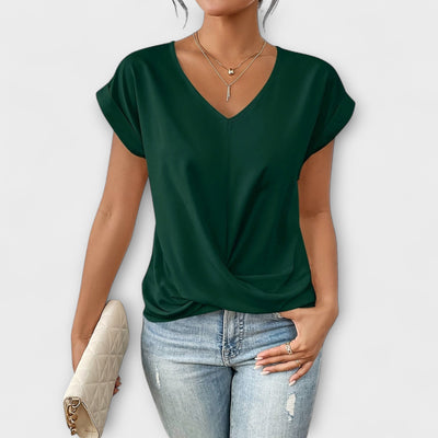 Carlinda | Elegantes V-Ausschnitt-Top