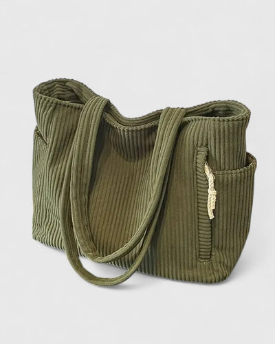 Liorane | Luxuriöse gerippte Tote Bag mit Kordeldetails