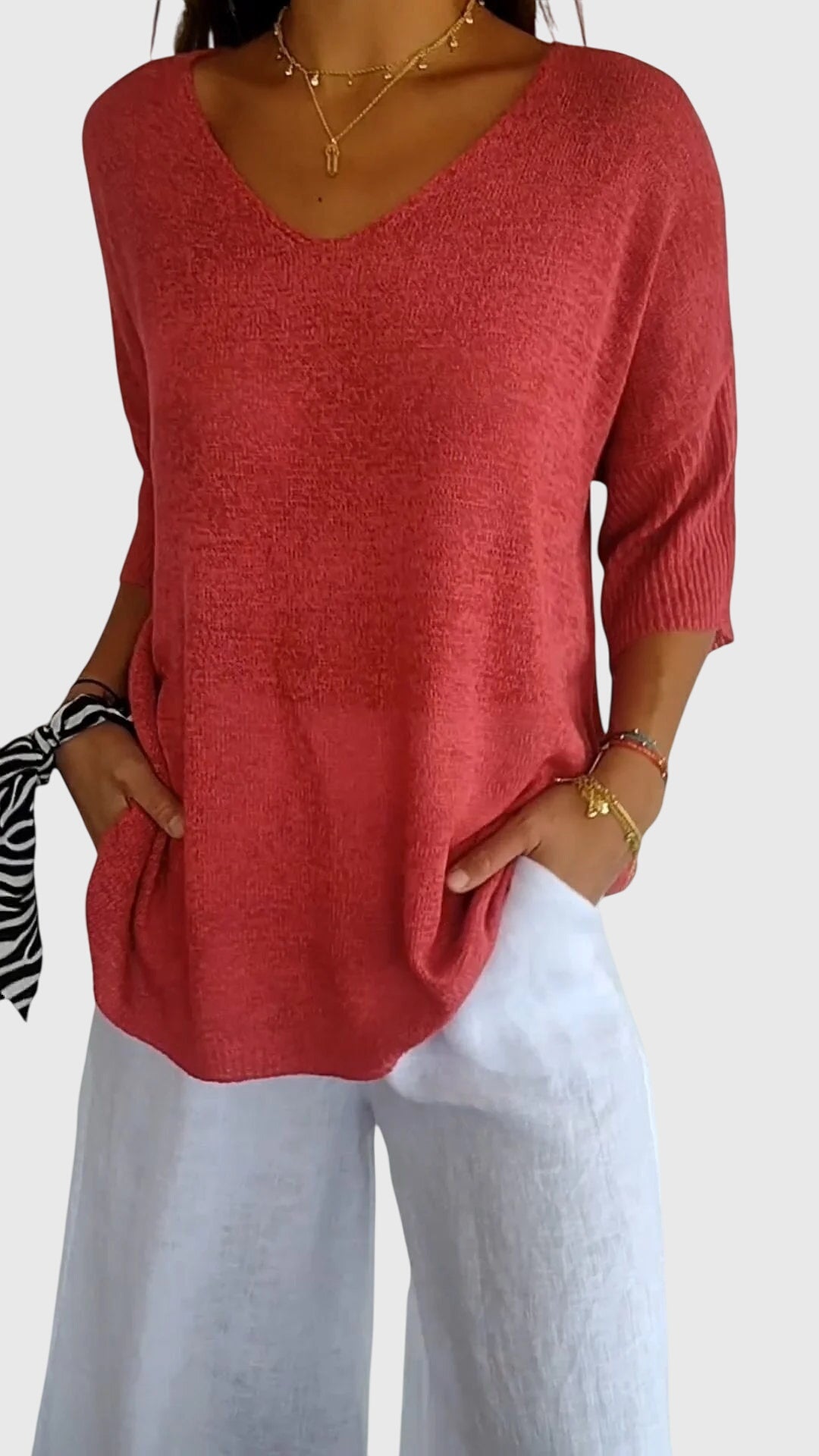 Cassandra™ | Elegantes V-Ausschnitt-Top