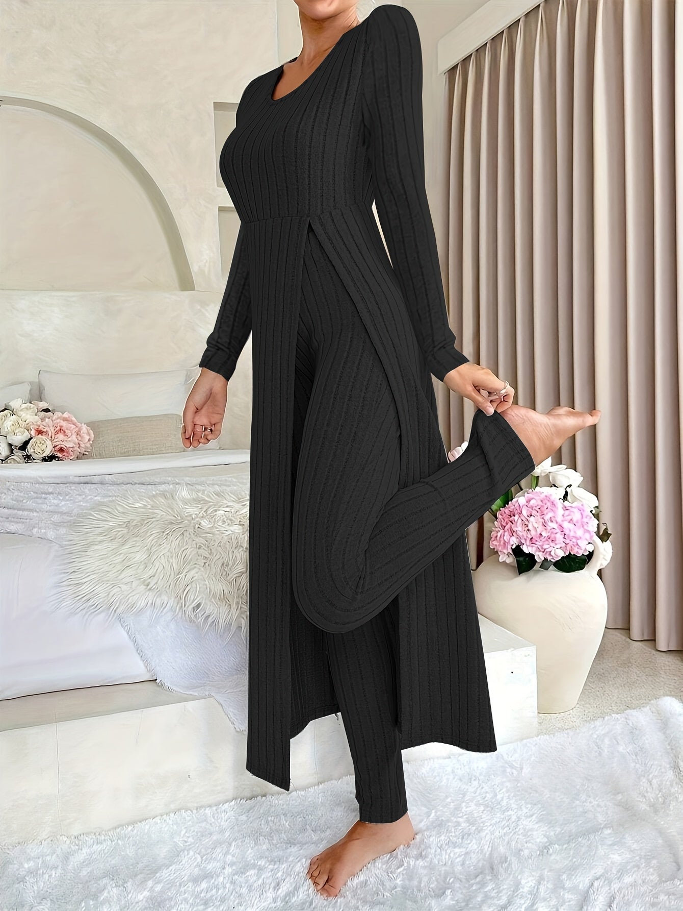 Ella™ - Gemütliches Zwei-Teile Ribbed Lounge Set