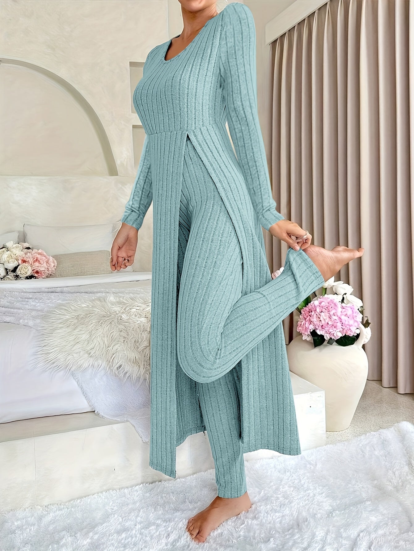Ella™ - Gemütliches Zwei-Teile Ribbed Lounge Set