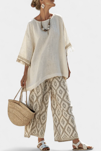 Alverra | Elegantes Top & Lässiges Hosen-Set