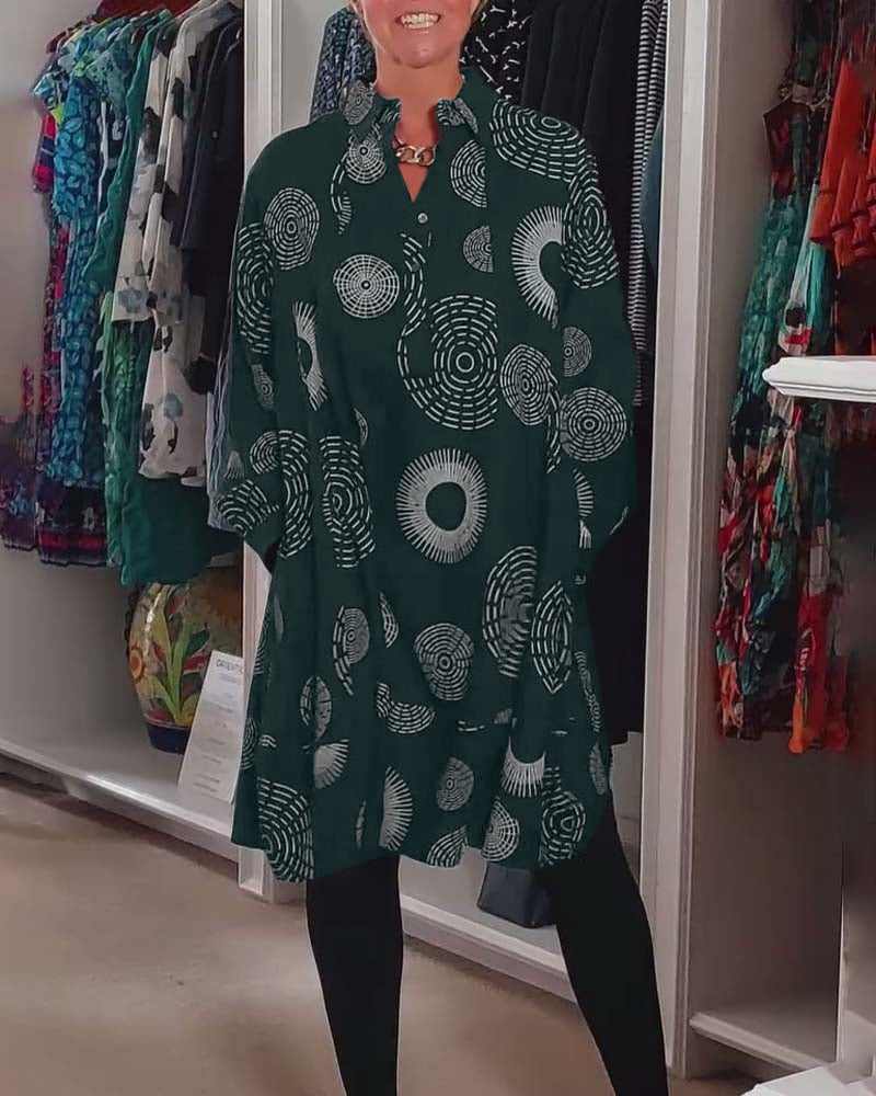 Mackenzie™ - Lässiges Kleid mit geometrischem Druck
