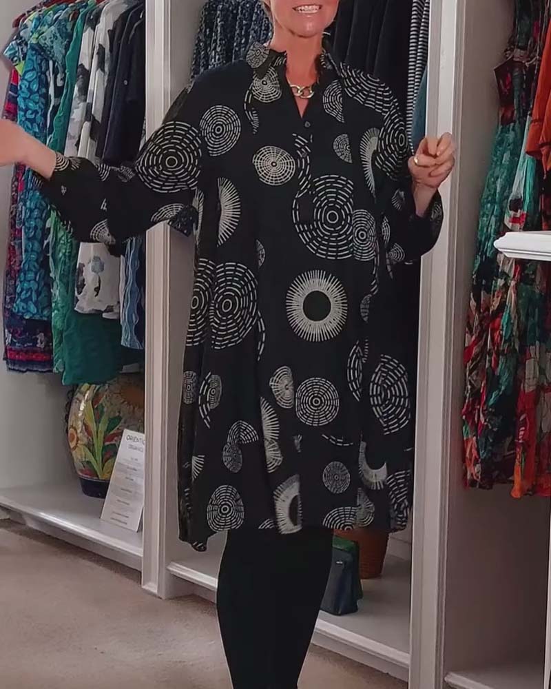 Mackenzie™ - Lässiges Kleid mit geometrischem Druck