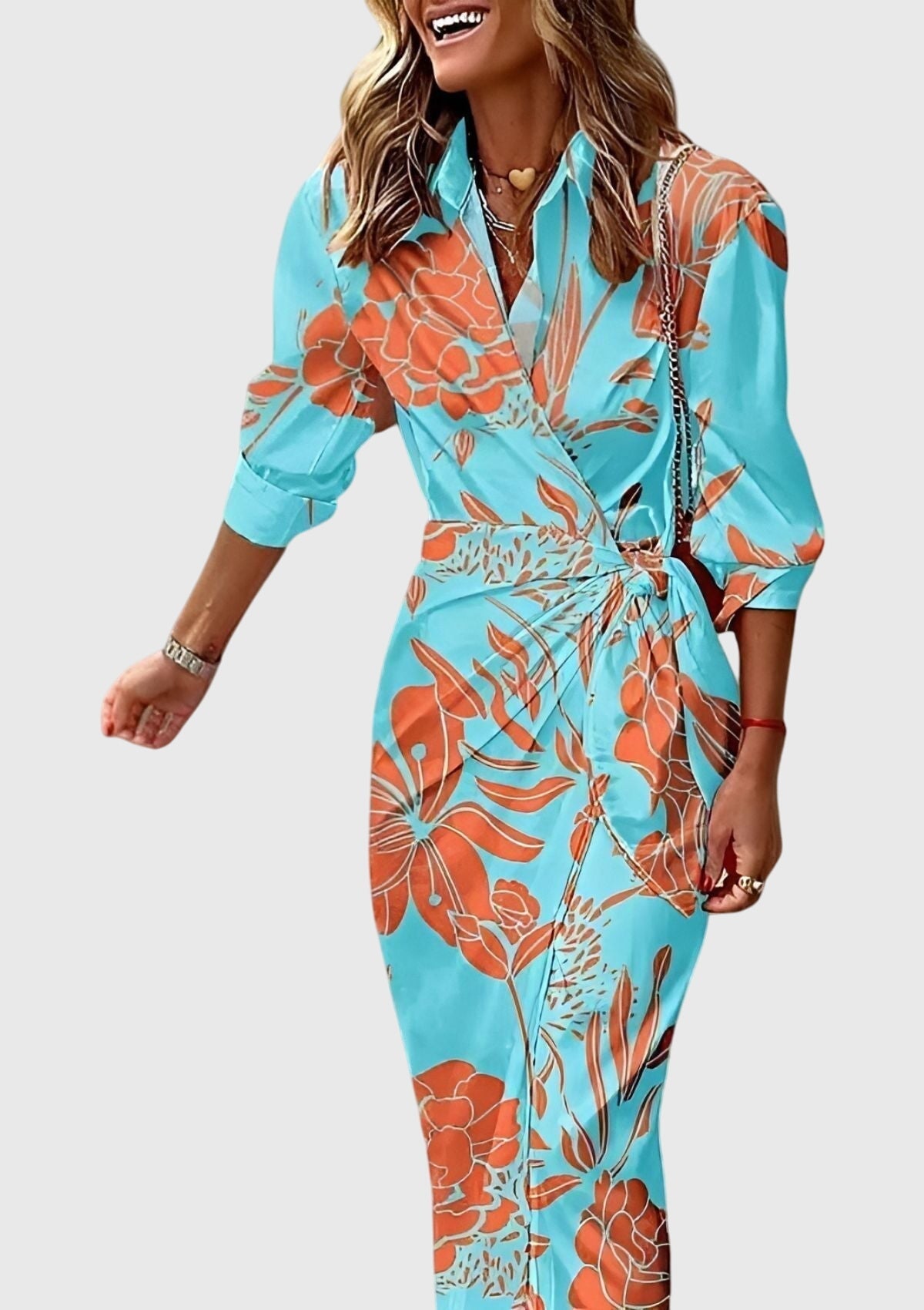 Everly™ | Elegantes Wickelkleid mit Print