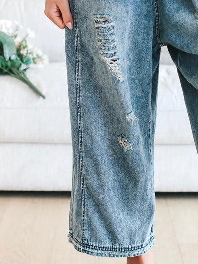 Tabitha™ - Verwaschene Denim-Latzhose