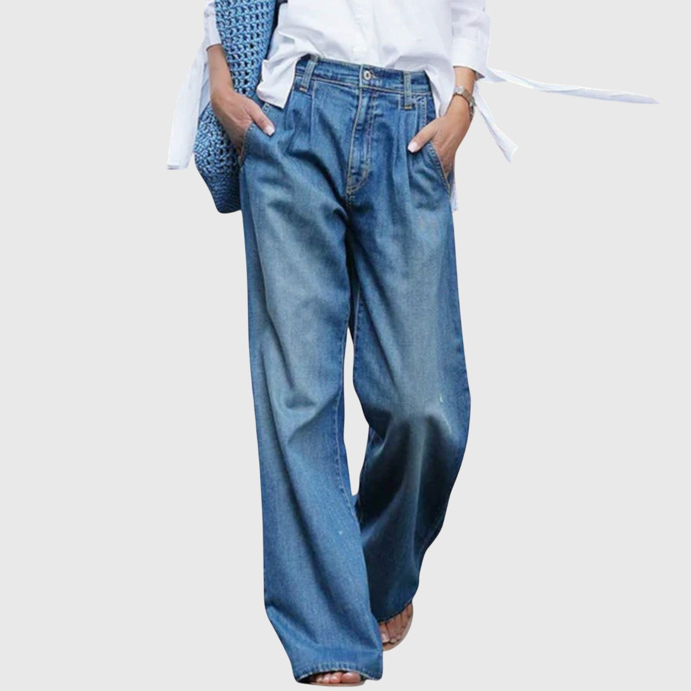 Ava - Hochwertige Jeans mit weitem Bein