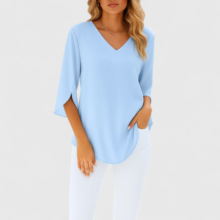 Violetta™ | Elegante V-Ausschnitt-Bluse