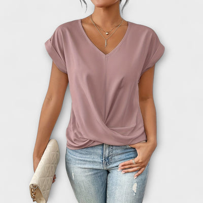 Carlinda | Elegantes V-Ausschnitt-Top
