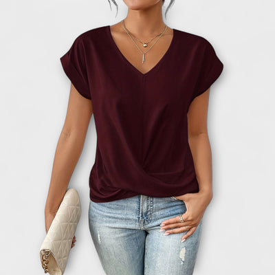 Carlinda | Elegantes V-Ausschnitt-Top
