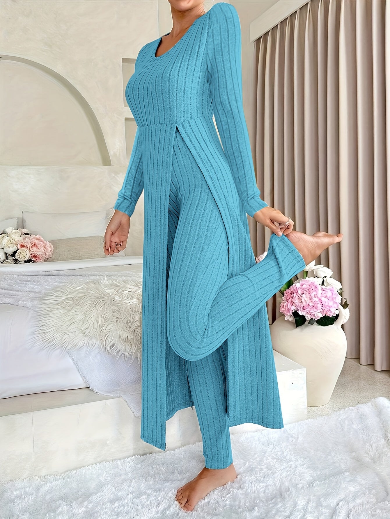 Ella™ - Gemütliches Zwei-Teile Ribbed Lounge Set