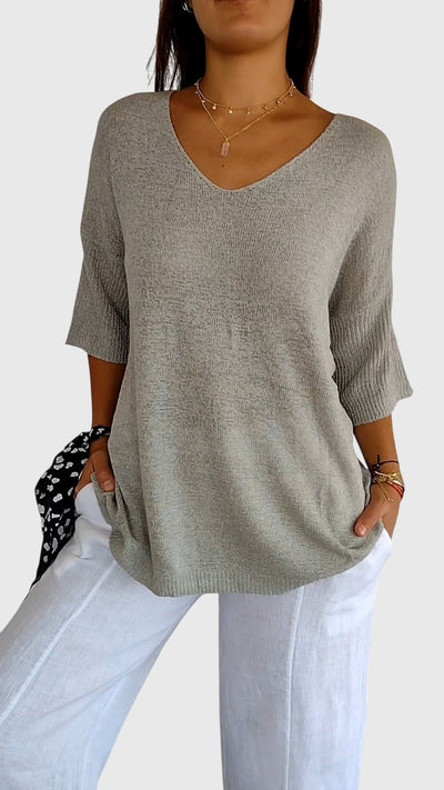 Cassandra™ | Elegantes V-Ausschnitt-Top