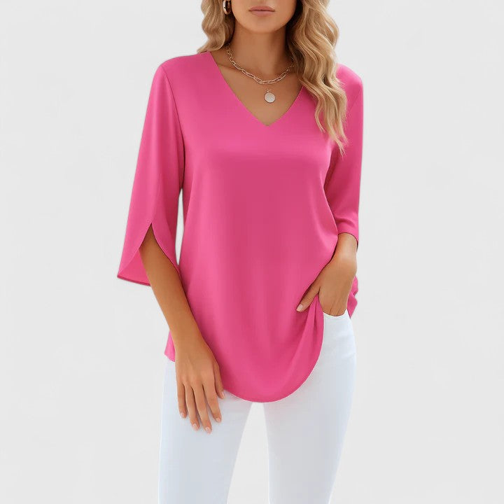 Violetta™ | Elegante V-Ausschnitt-Bluse