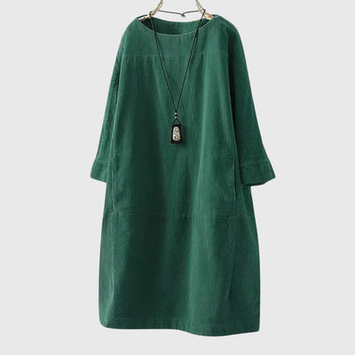 Grace | Lässiges Cord-Midi-Kleid