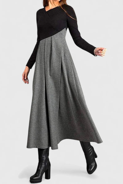 Janet | Elegantes Maxikleid mit langen Ärmeln