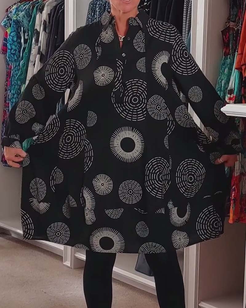 Mackenzie™ - Lässiges Kleid mit geometrischem Druck