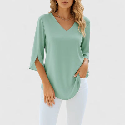 Violetta™ | Elegante V-Ausschnitt-Bluse