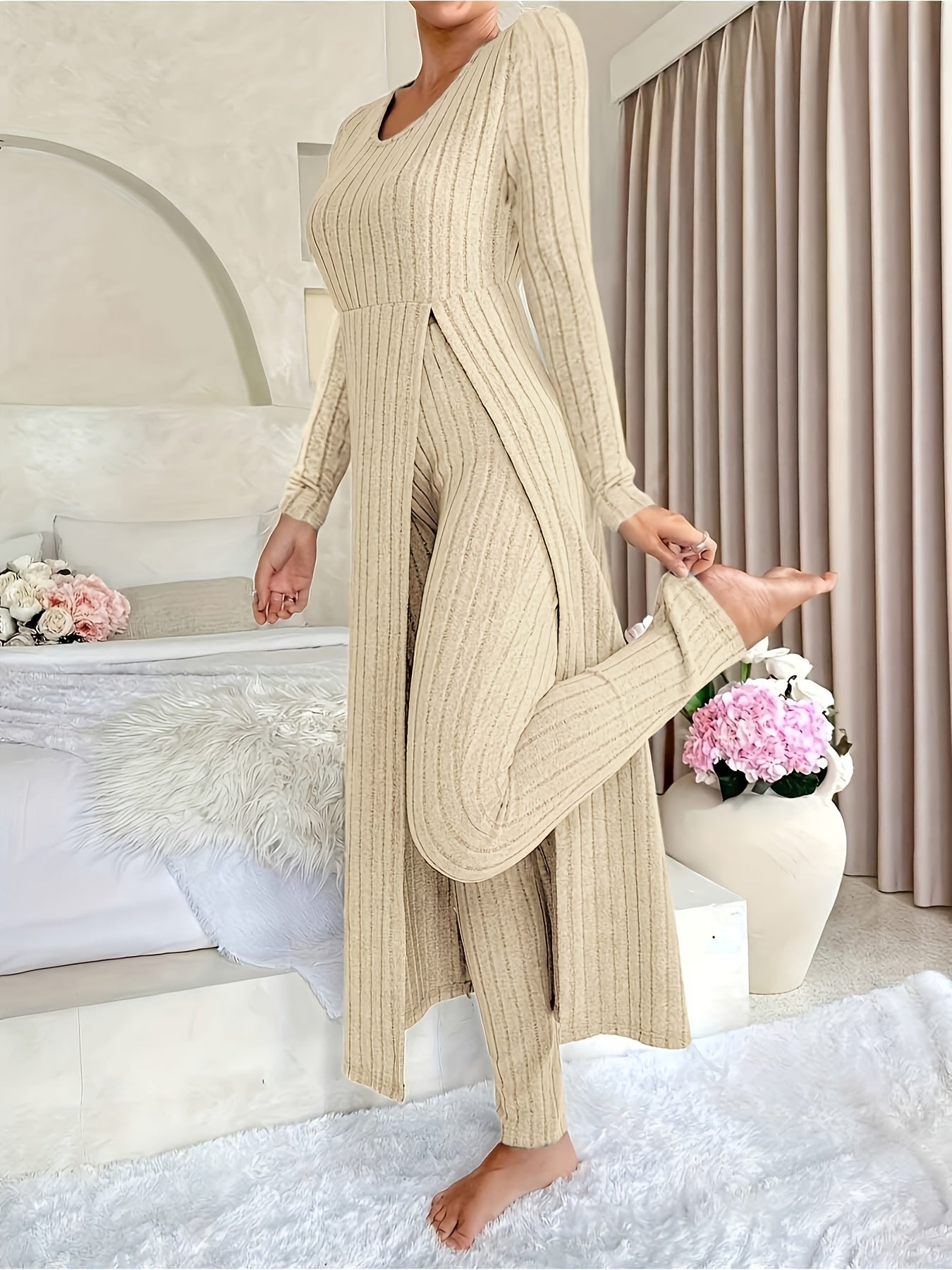 Ella™ - Gemütliches Zwei-Teile Ribbed Lounge Set